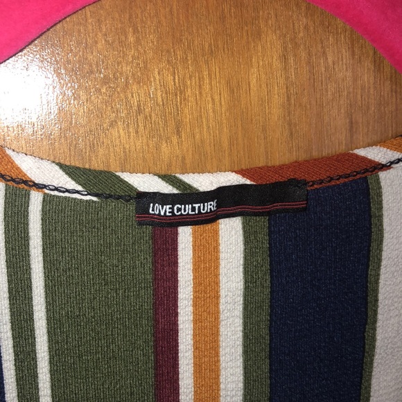 Love Culture Multicolored Tie Top - Picture 4 of 5
